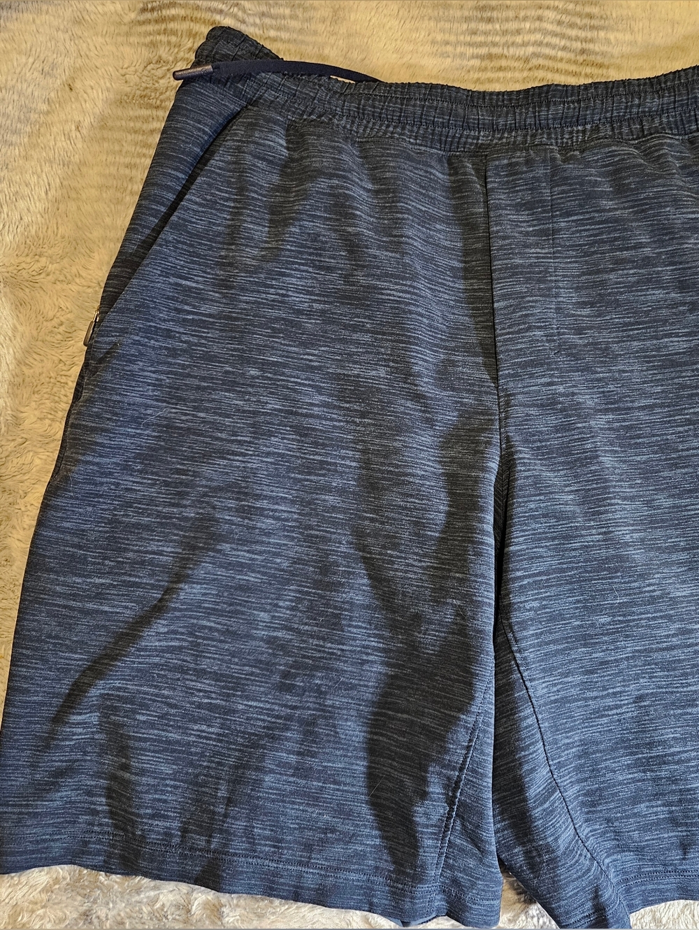 Lululemon Shorts Mens 28" inch Waist, Navy Blue, Athleisure Athletic Zip Pockets